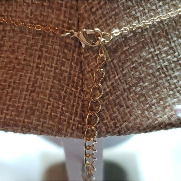 Golden Beautiful Dainty Cutout Pineapple Link Necklace  NWT - Picture 4 of 4